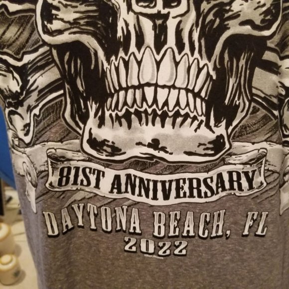 NWOT 2022 81st Anniv Bike Week Tshirt Skull design - Picture 4 of 7